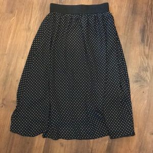 Lula Roe polka dot midi skirt